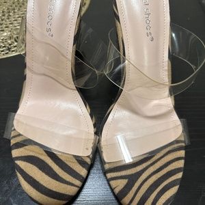 Clear strap heels